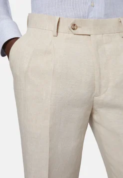 Abito Beige In Puro Lino
