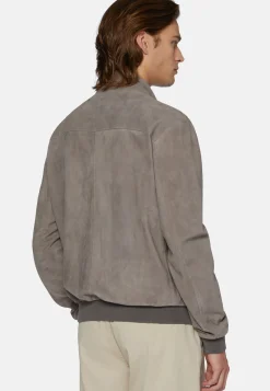 Bomber In Vera Pelle Scamosciata