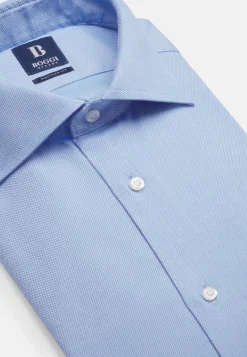 Camicia Azzurra In Cotone Dobby Regular Fit