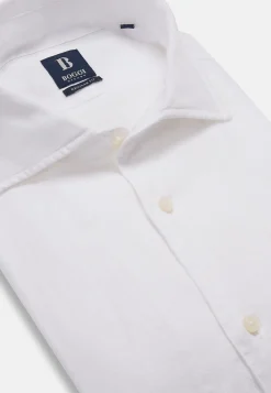 Camicia Azzurra In Lino Regular Fit