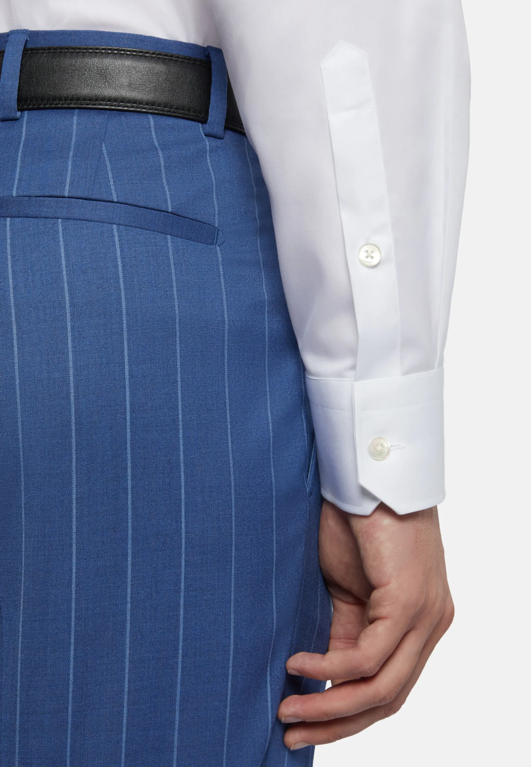 Camicia Azzurra In Twill Di Cotone Regular Fit