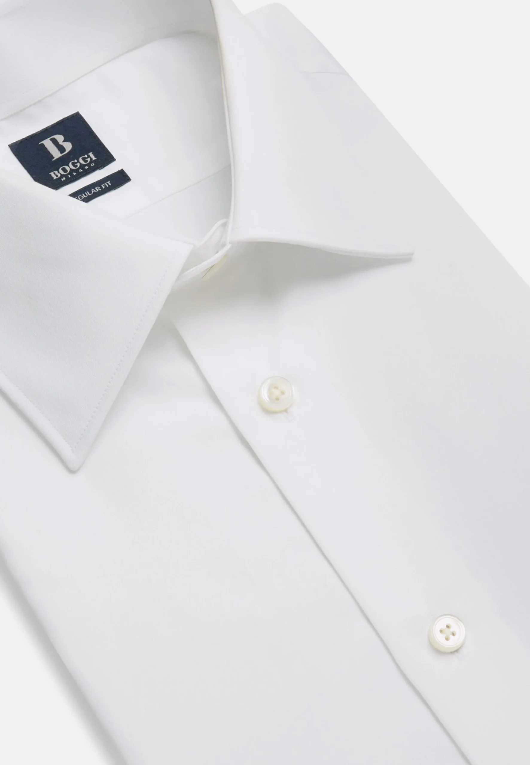 Camicia Azzurra In Twill Di Cotone Regular Fit