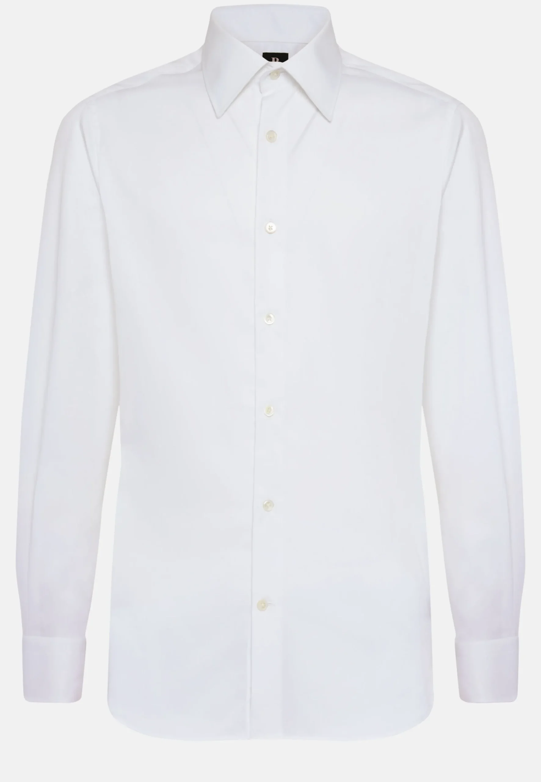 Camicia Azzurra In Twill Di Cotone Regular Fit