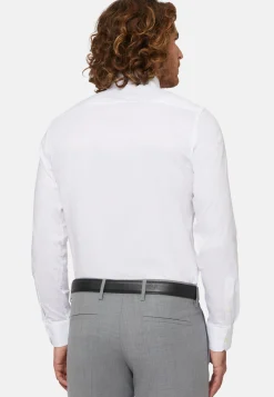 Camicia Bianca In Cotone Nylon Elasticizzato Slim