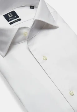 Camicia Bianca In Pin Point Di Cotone Regular Fit