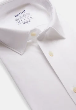 Camicia Nera In Cotone E COOLMAX® Slim Fit