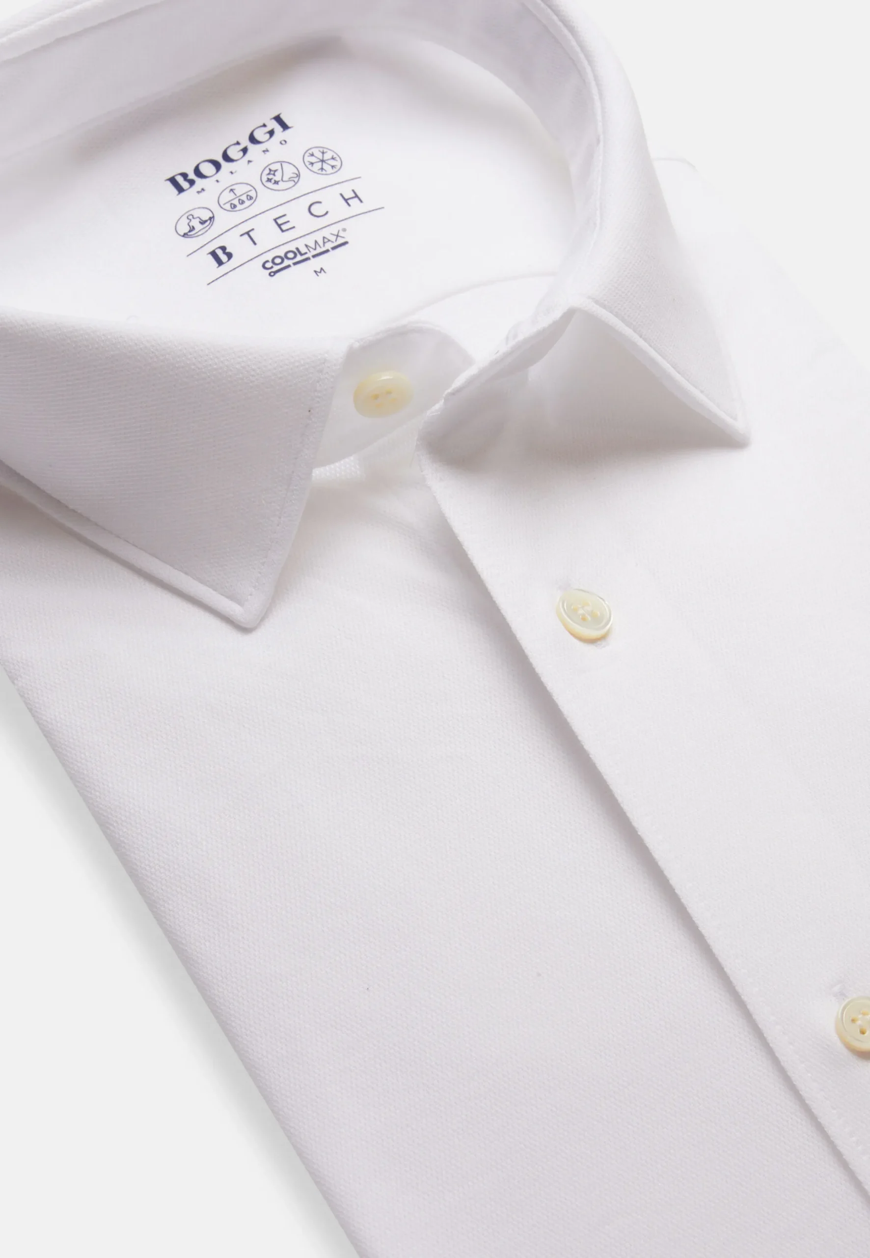 Camicia Nera In Cotone E COOLMAX® Slim Fit
