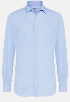 Camicia Nera In Cotone E COOLMAX® Slim Fit