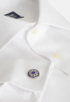 Gemelli Camicia Circolari Con Fiore