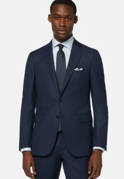 Giacca Bluette Occhio Di Pernice In Lana Super 110