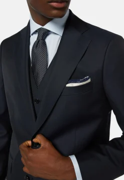 Giacca Navy Blue In Lana Super 130