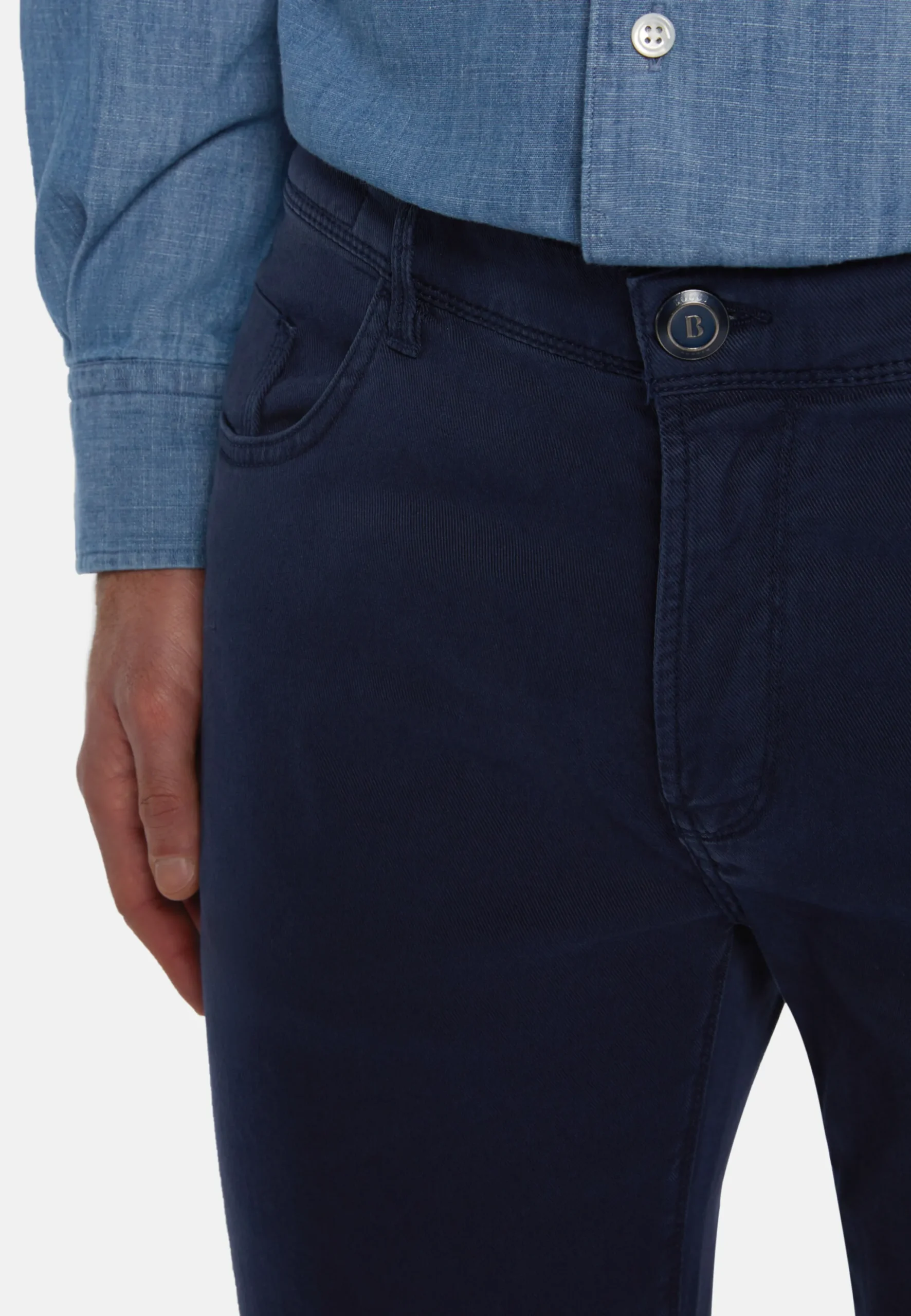Jeans In Cotone Tencel Elasticizzato