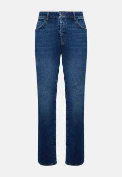 Jeans In Denim Elasticizzato Blu Scuro