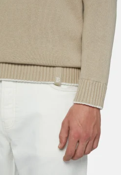 Maglia Scollo V Bianco In Cotone Organico