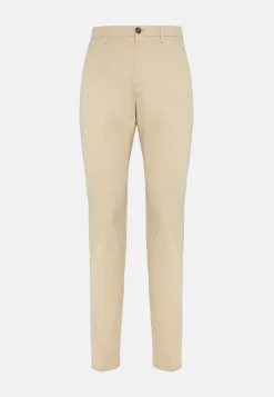 Pantaloni In Cotone Tencel Elasticizzato