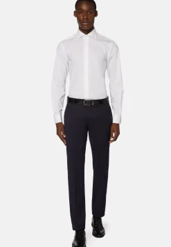 Pantaloni In Saglia Di Lana Elasticizzata