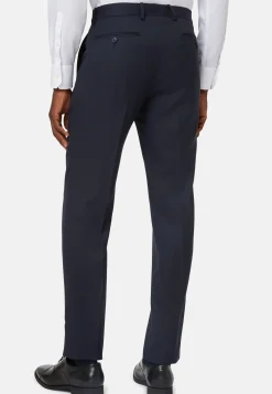 Pantaloni Micro Struttura In Lana