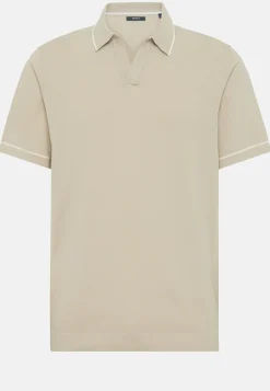 Polo Di Maglia Marrone In Cotone Crêpe