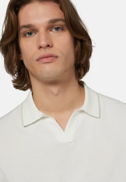Polo Di Maglia Marrone In Cotone Crêpe