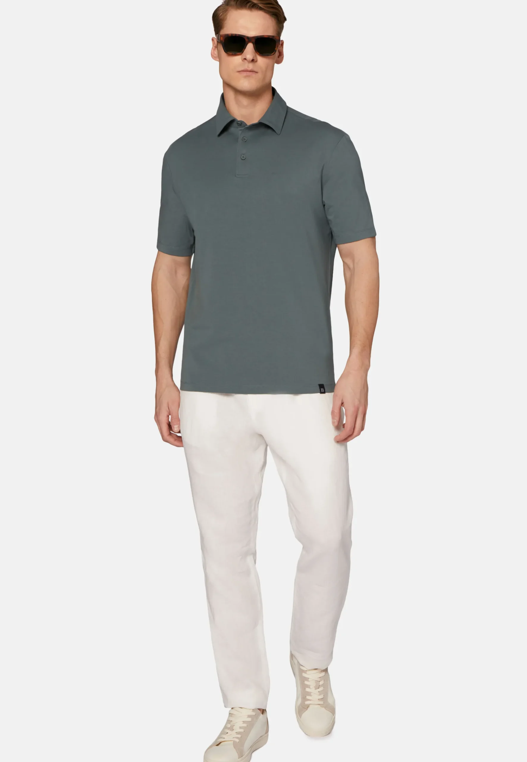 Polo In Cotone Supima Elasticizzato