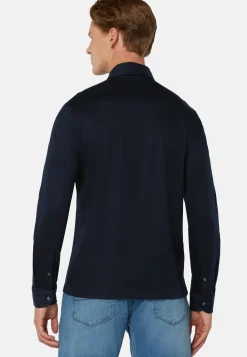 Polo In Jersey Di Cotone Pima Regular Fit Manica Lunga