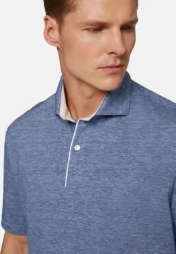 Polo In Piquè Di Cotone Lino