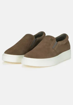 Slip-On In Pelle Scamosciata Navy Blu