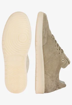 Sneakers In Pelle Scamosciata Taupe