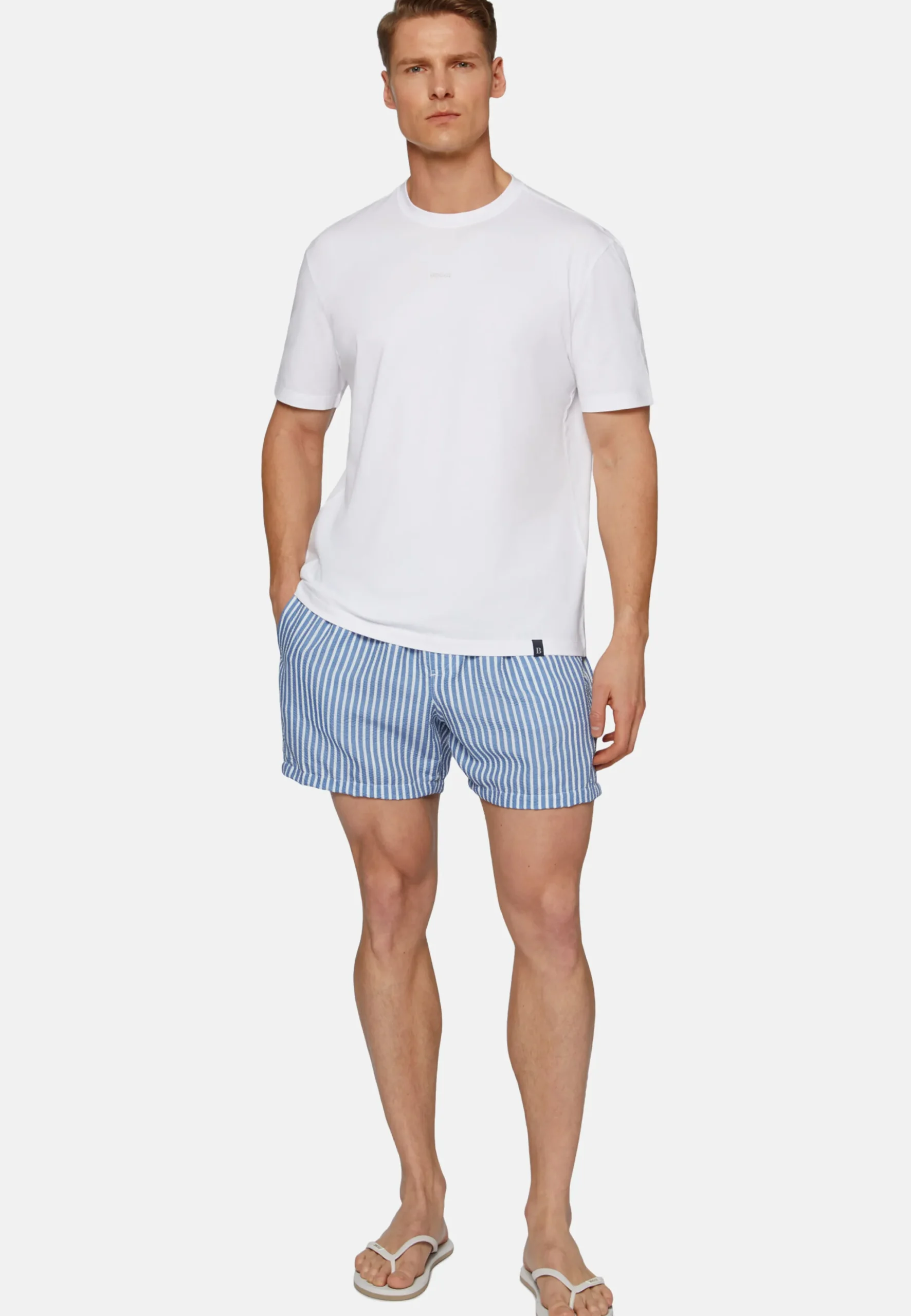 T-Shirt In Cotone Supima Elasticizzato