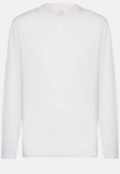T-shirt In Jersey Di Cotone Pima Maniche Lunghe