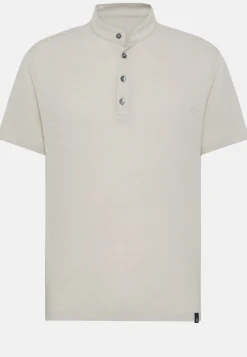 T-Shirt In Jersey Di Lino Stretch Elasticizzato