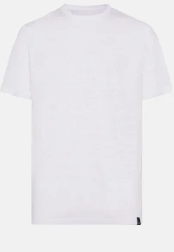 T-Shirt In Jersey Di Lino Stretch Elasticizzato